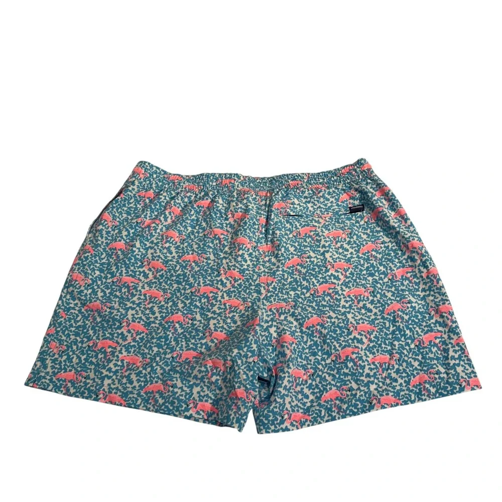 Chubbies Mens Swim Trunks XL Pink Flamingo Blue Pattern 5.5 Inseam Mesh Lined